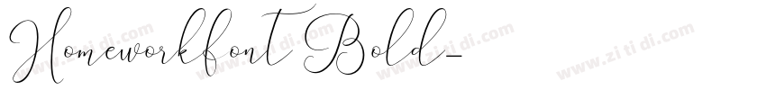 Homeworkfont Bold字体转换
